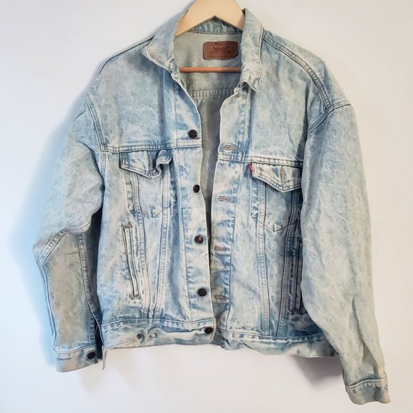 Levi's Vintage Acid Wash Denim Jean Trucker Jacket